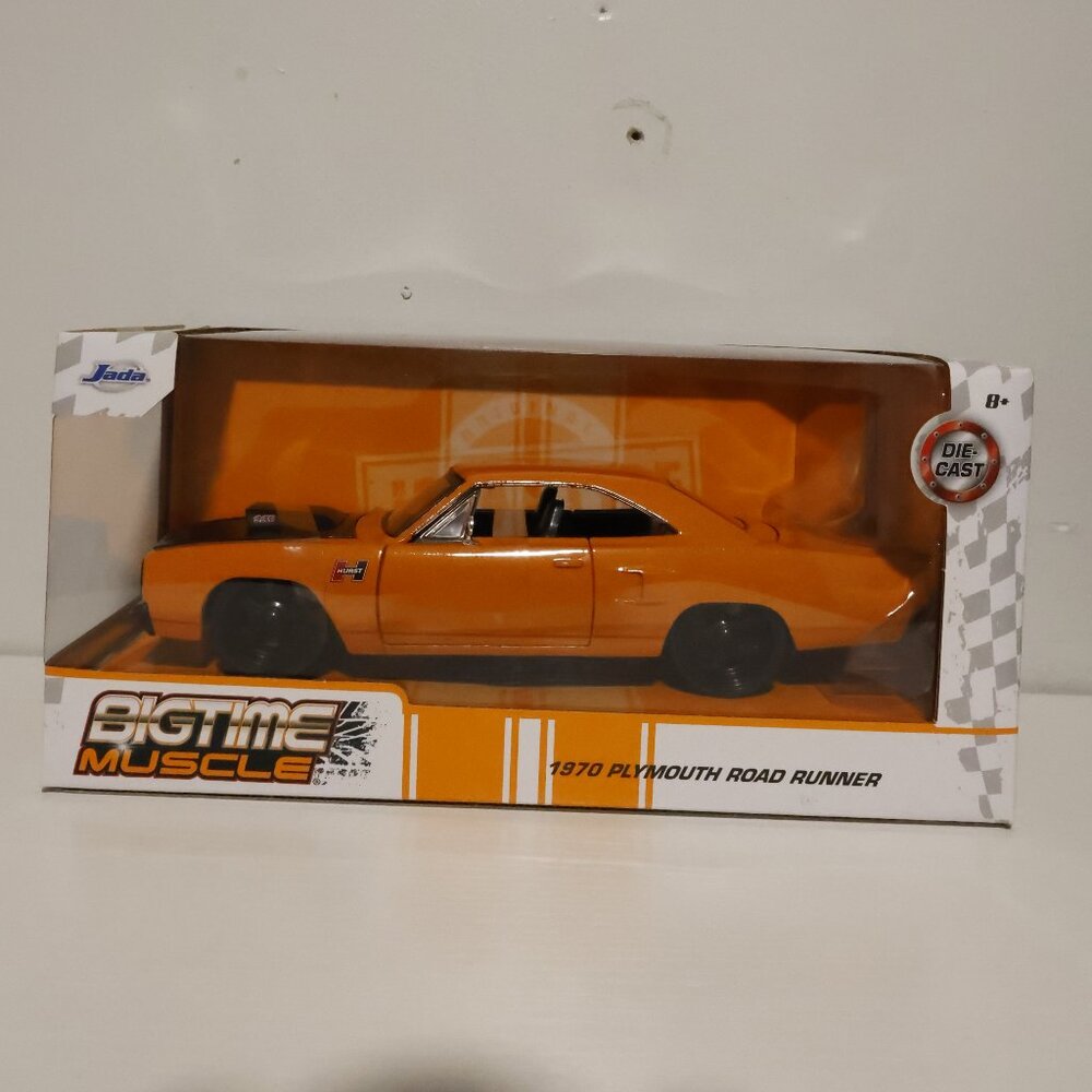 Jada Big Time Muscle 1970 Plymouth Road Runner Orange & Black 1:24 Die-cast